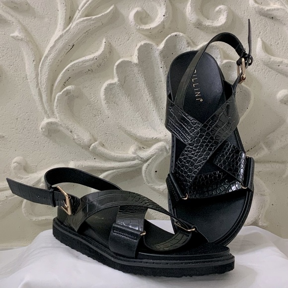 Snakeskin Embossed Slingback Sandal NWOT - Picture 7 of 9